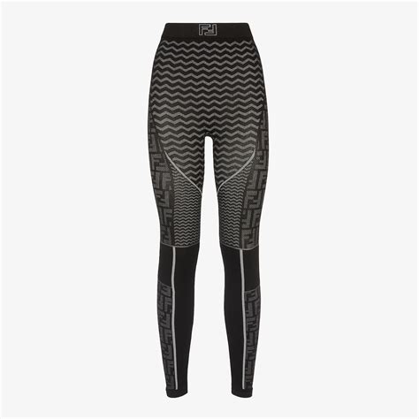 Black tech fabric leggings 